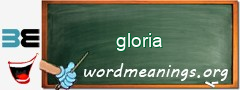 WordMeaning blackboard for gloria